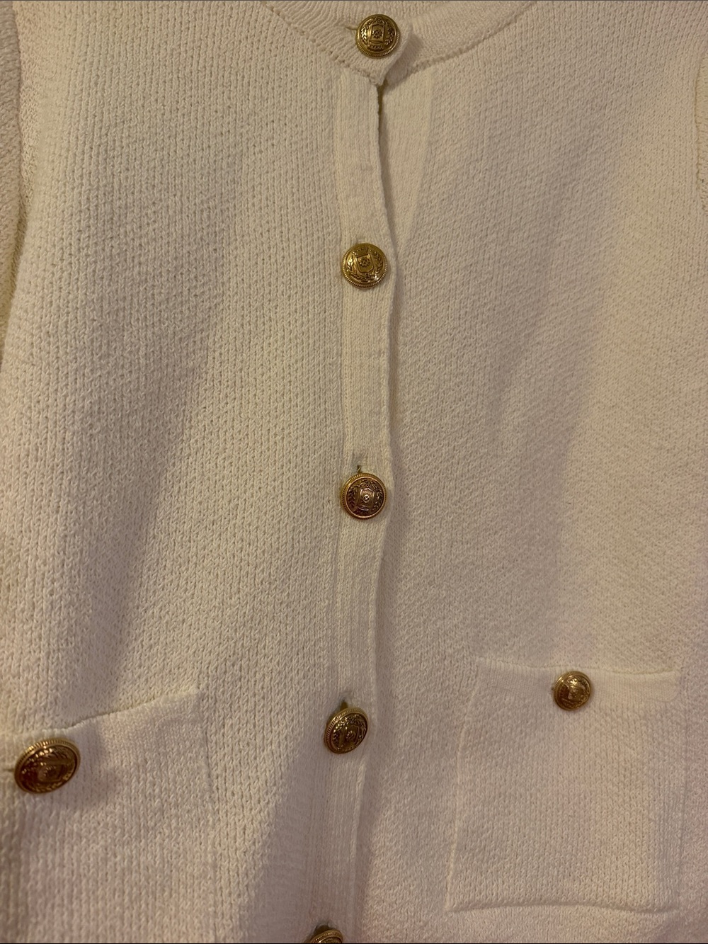Zara White Cardigan Size M - Picture 3 of 4